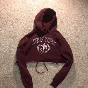 wild fable newyork cropped hoodie